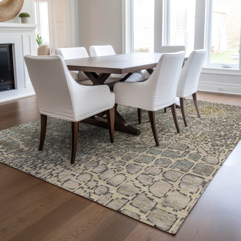 LOOMLAN Rugs Siena Ivory Washable Indoor-Outdoor Rug