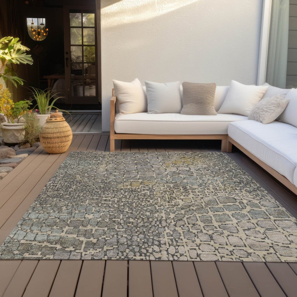 LOOMLAN Rugs Siena Ivory Washable Indoor-Outdoor Rug