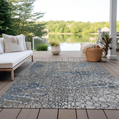 LOOMLAN Rugs Siena Silver Washable Indoor-Outdoor Rug