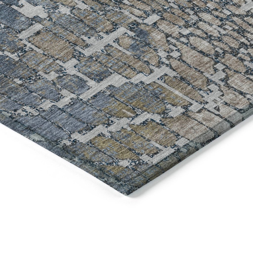 LOOMLAN Rugs Siena Silver Washable Indoor-Outdoor Rug