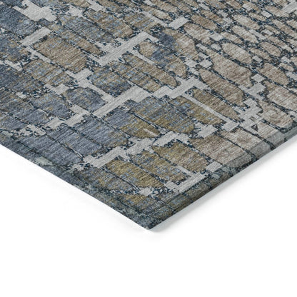 LOOMLAN Rugs Siena Silver Washable Indoor-Outdoor Rug
