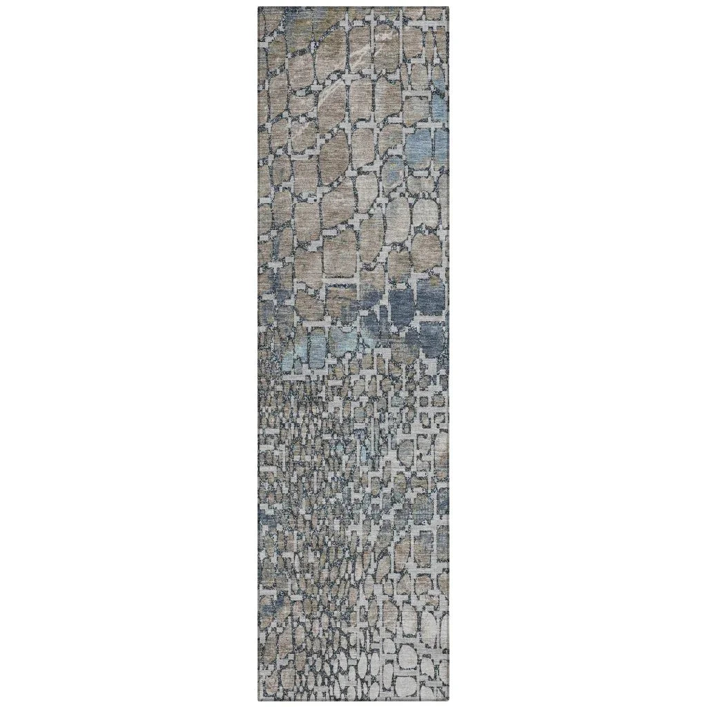 LOOMLAN Rugs Siena Silver Washable Indoor-Outdoor Rug