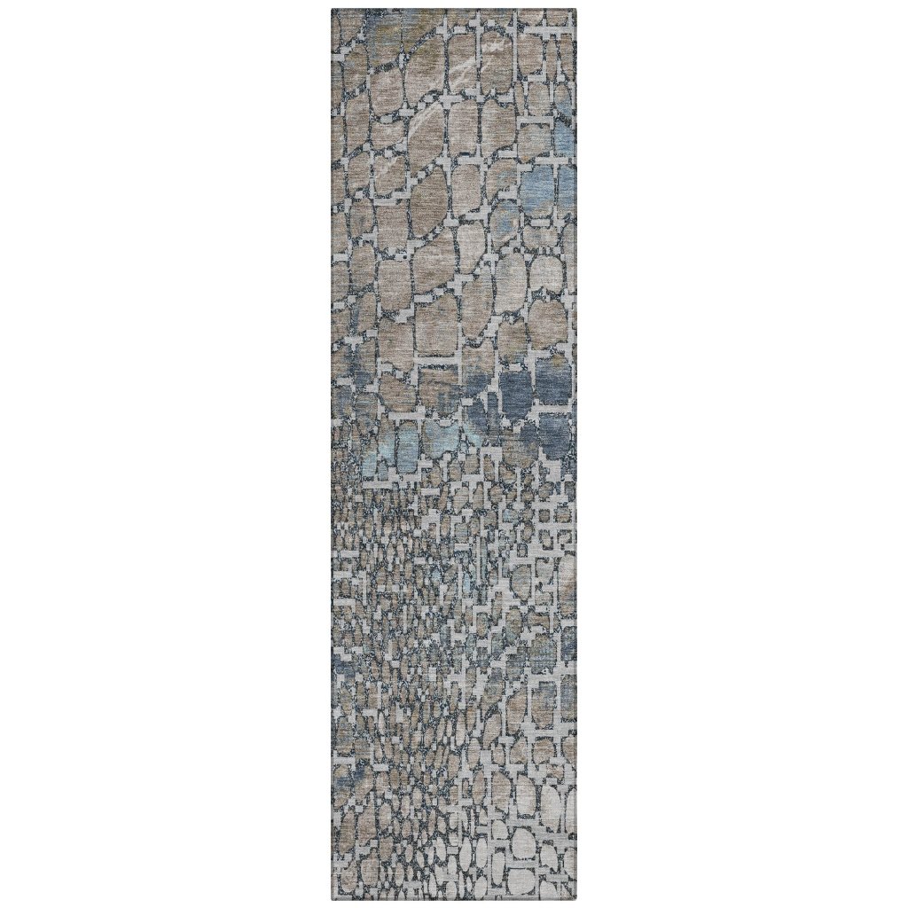 LOOMLAN Rugs Siena Silver Washable Indoor-Outdoor Rug