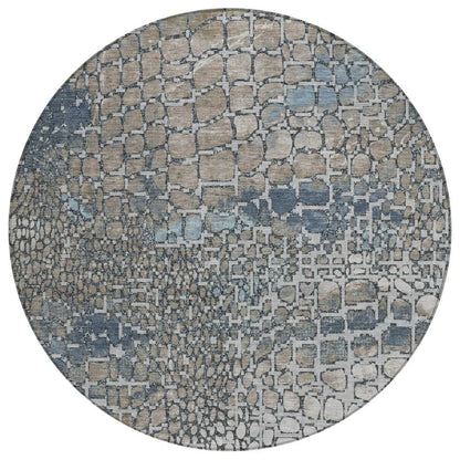 LOOMLAN Rugs Siena Silver Washable Indoor-Outdoor Rug