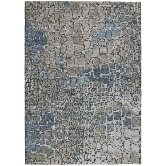 LOOMLAN Rugs Siena Silver Washable Indoor-Outdoor Rug
