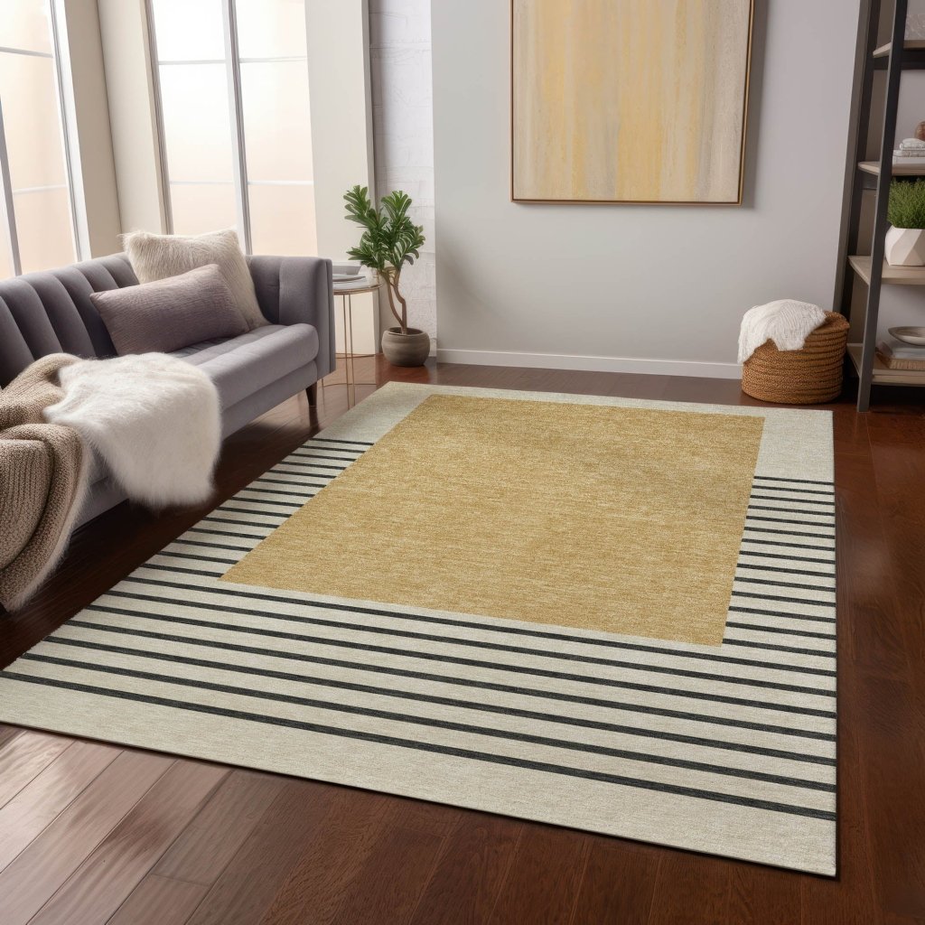 LOOMLAN Rugs Sienna Gold Washable Indoor-Outdoor Rug