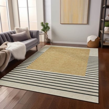 LOOMLAN Rugs Sienna Gold Washable Indoor-Outdoor Rug