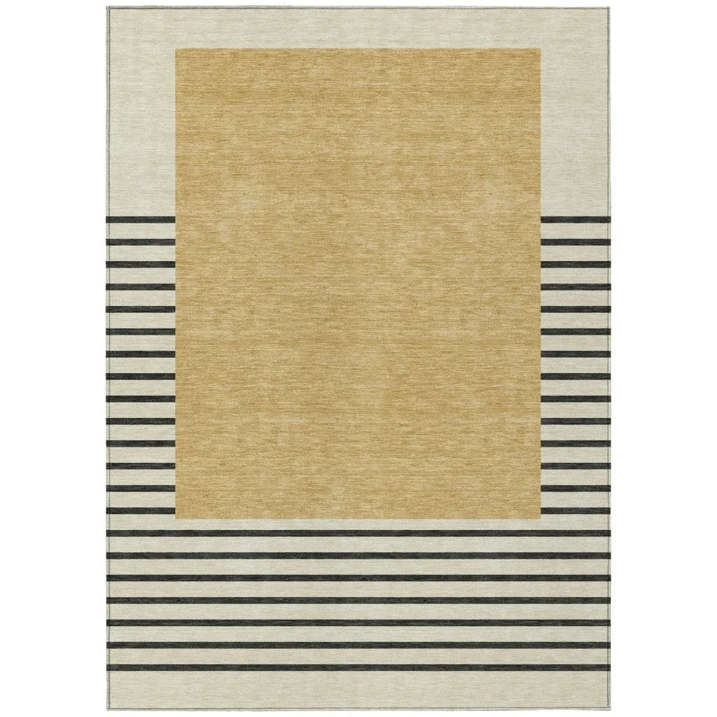 LOOMLAN Rugs Sienna Gold Washable Indoor-Outdoor Rug