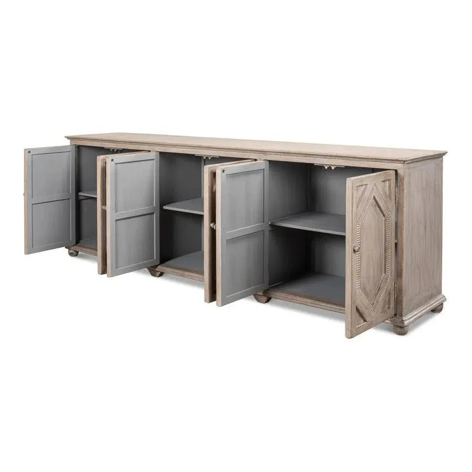 Sarreid Six Diamonds Sideboard French Grey