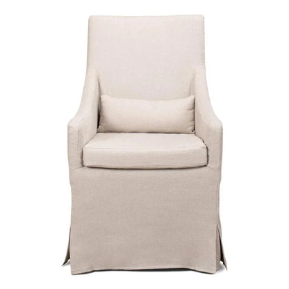 Skirted Dining Arm Chair - LOOMLAN - Sarreid - Dining Chairs