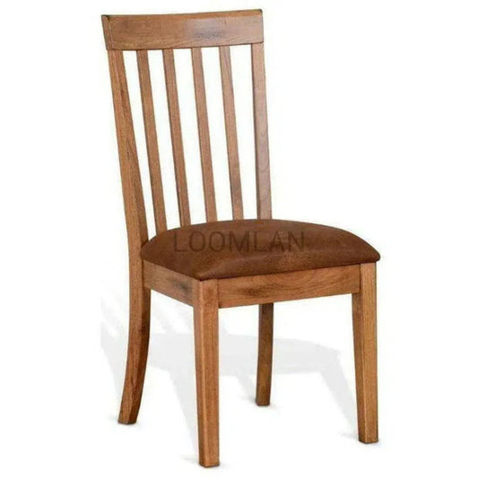 Sunny D Slatback Chair Cushioned Seat Set of 2