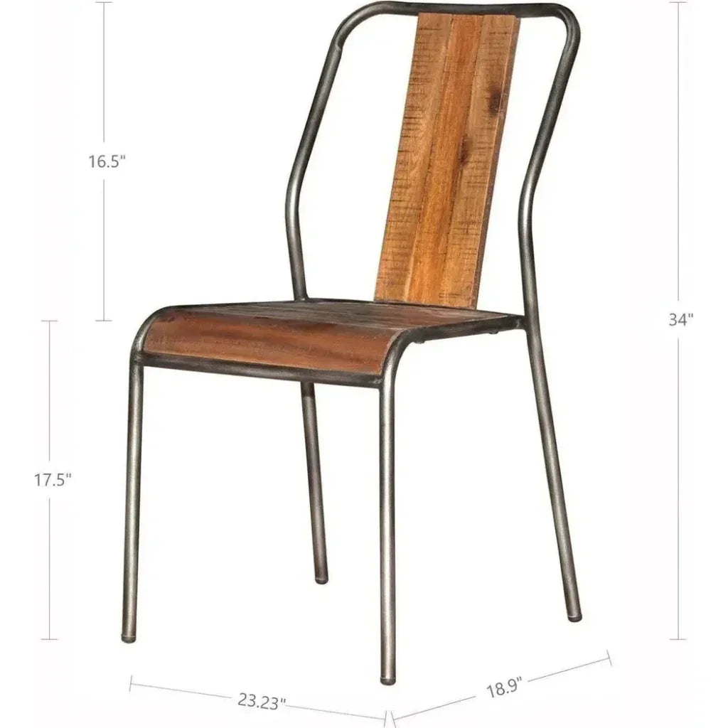 LH Home Slatback Metal Dining Chair (Set Of 4)