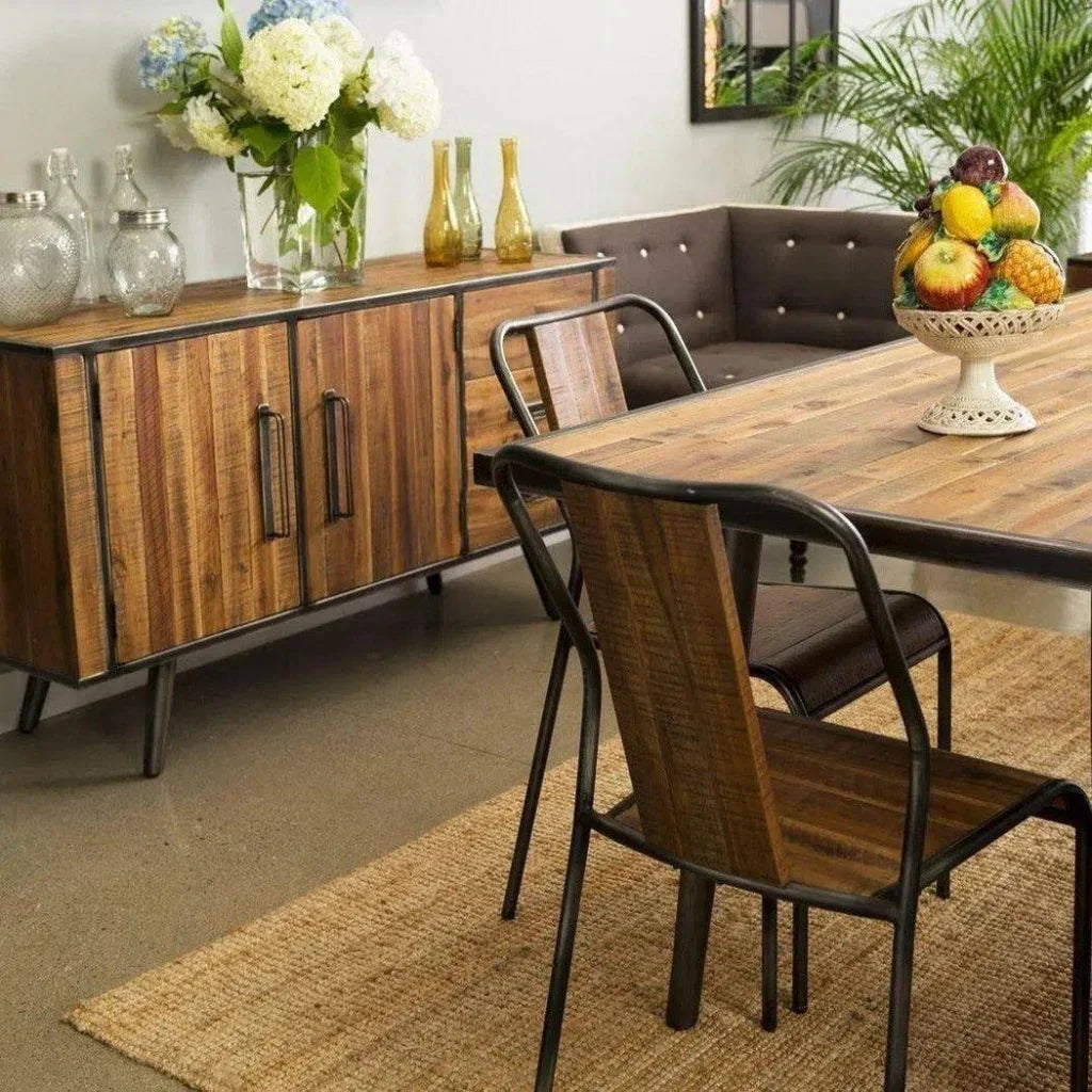 LH Home Slatback Metal Dining Chair (Set Of 4)