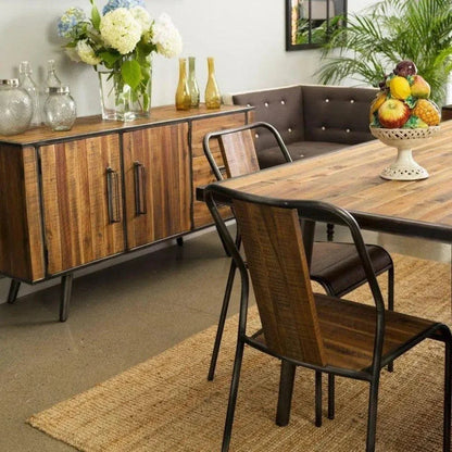 LH Home Slatback Metal Dining Chair (Set Of 4)