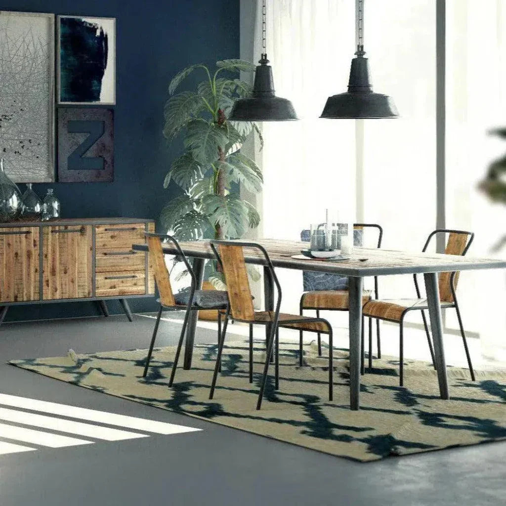 LH Home Slatback Metal Dining Chair (Set Of 4)