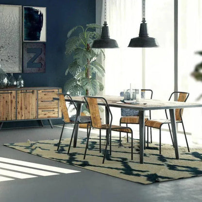 LH Home Slatback Metal Dining Chair (Set Of 4)