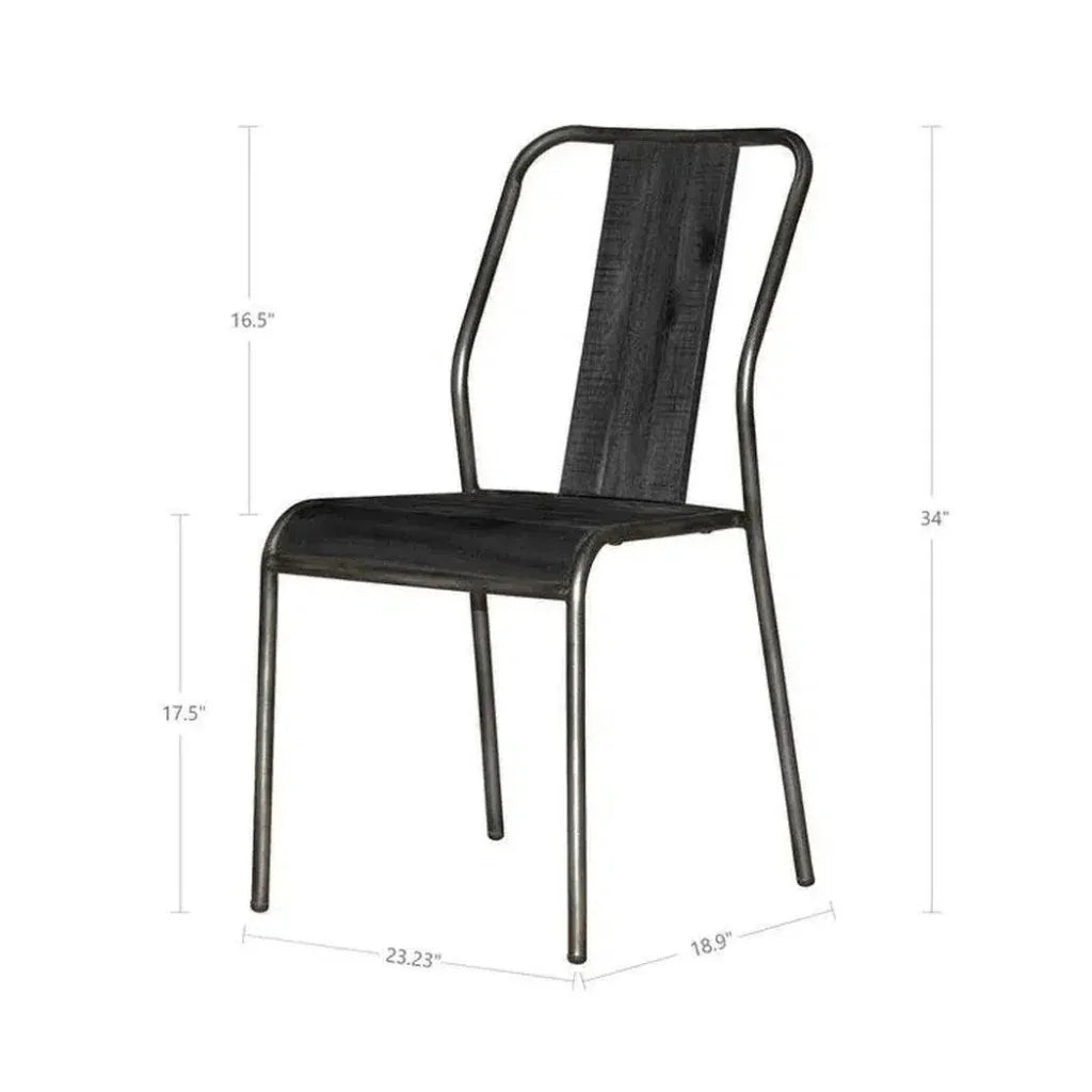 LH Home Slatback Metal Dining Chair (Set Of 4)