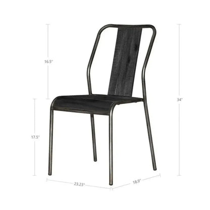 LH Home Slatback Metal Dining Chair (Set Of 4)