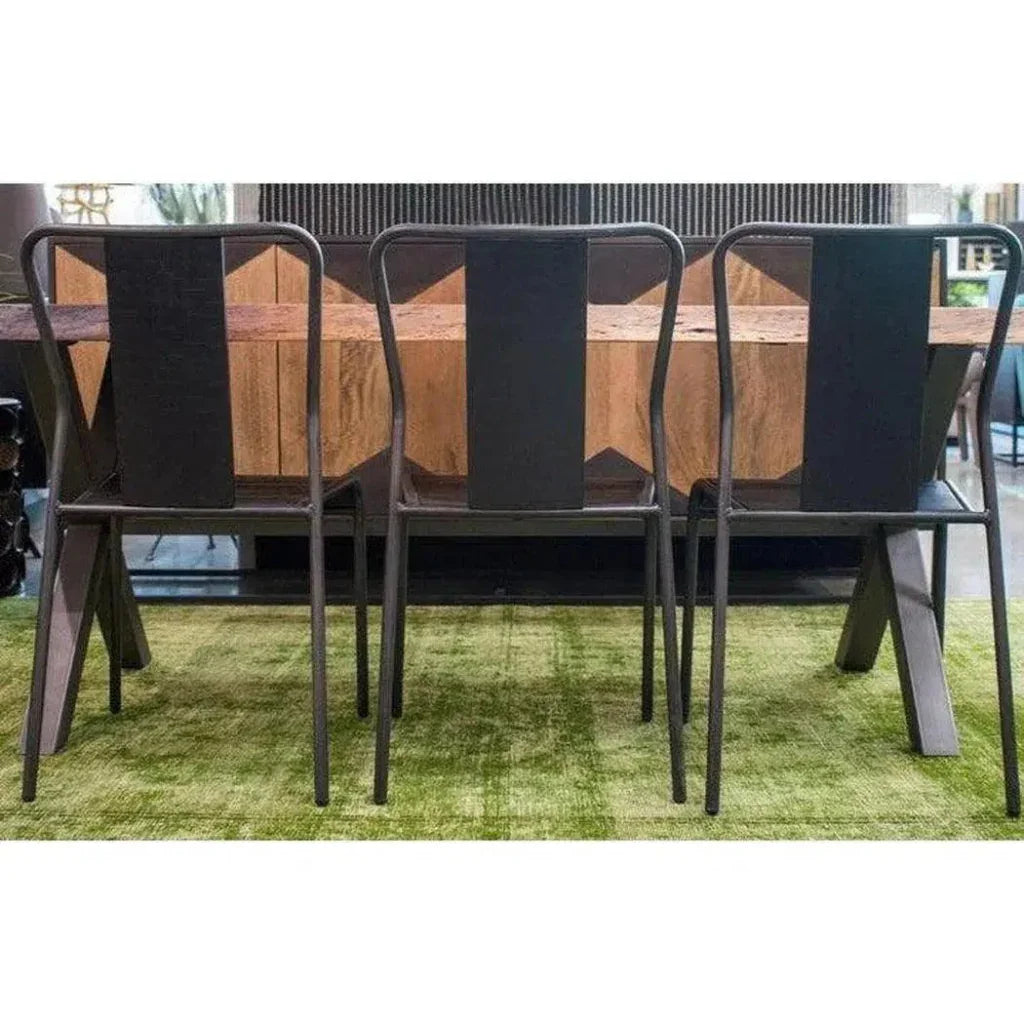 LH Home Slatback Metal Dining Chair (Set Of 4)