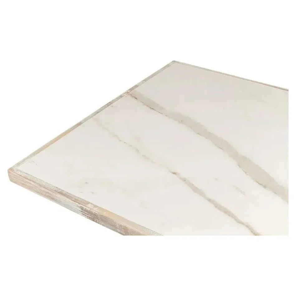 Sarreid Trestle Porcelain Rectangular Dining Table