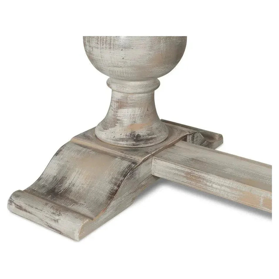 Sarreid Trestle Porcelain Rectangular Dining Table