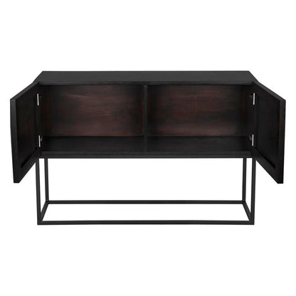 Noir Zurich Wood Rectangle Console Table