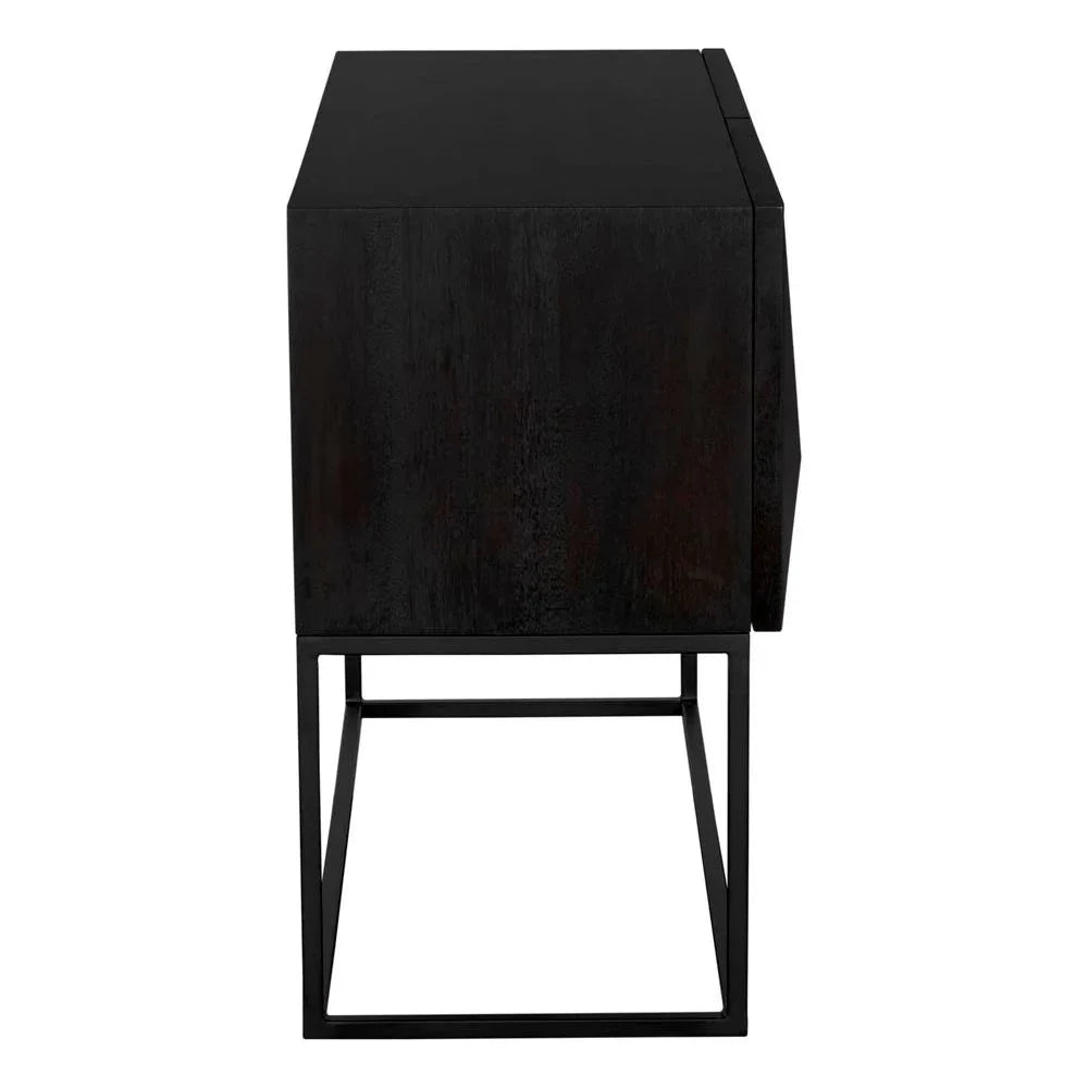 Noir Zurich Wood Rectangle Console Table