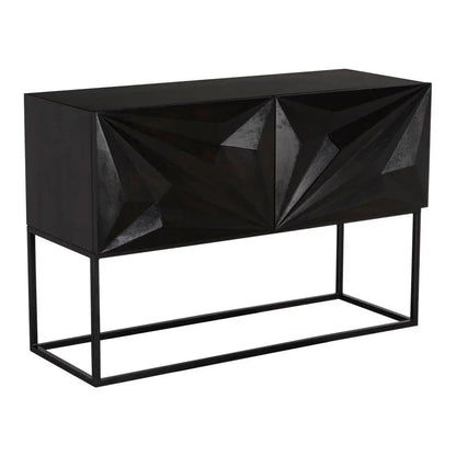 Noir Zurich Wood Rectangle Console Table