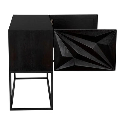 Noir Zurich Wood Rectangle Console Table