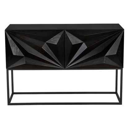 Noir Zurich Wood Rectangle Console Table