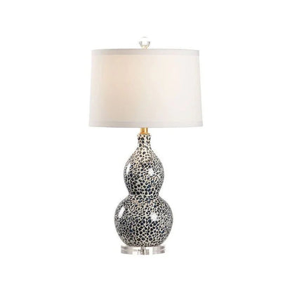 Snow Leopard Printed Ceramic Table Lamp