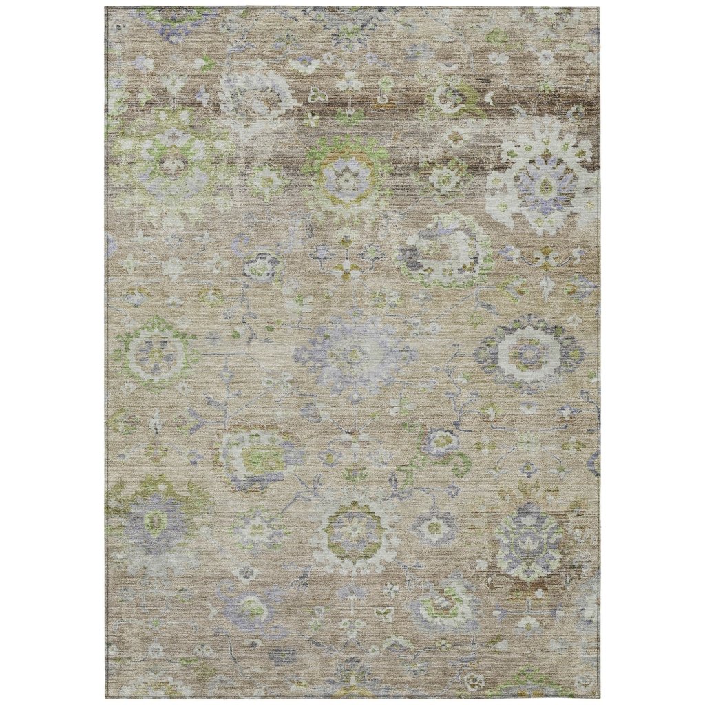 LOOMLAN Rugs Sofia Beige Washable Indoor-Outdoor Rug