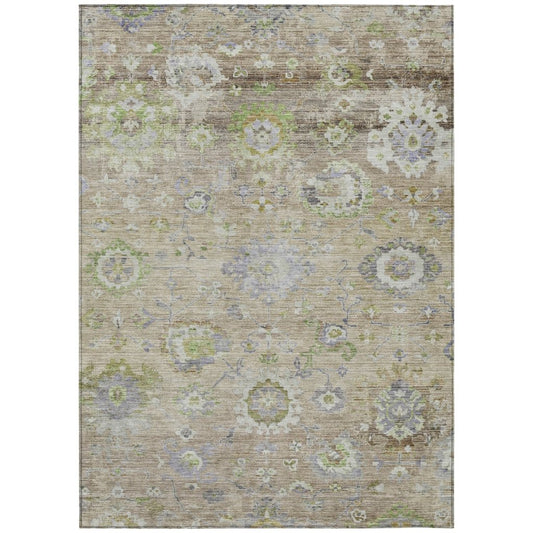 LOOMLAN Rugs Sofia Beige Washable Indoor-Outdoor Rug