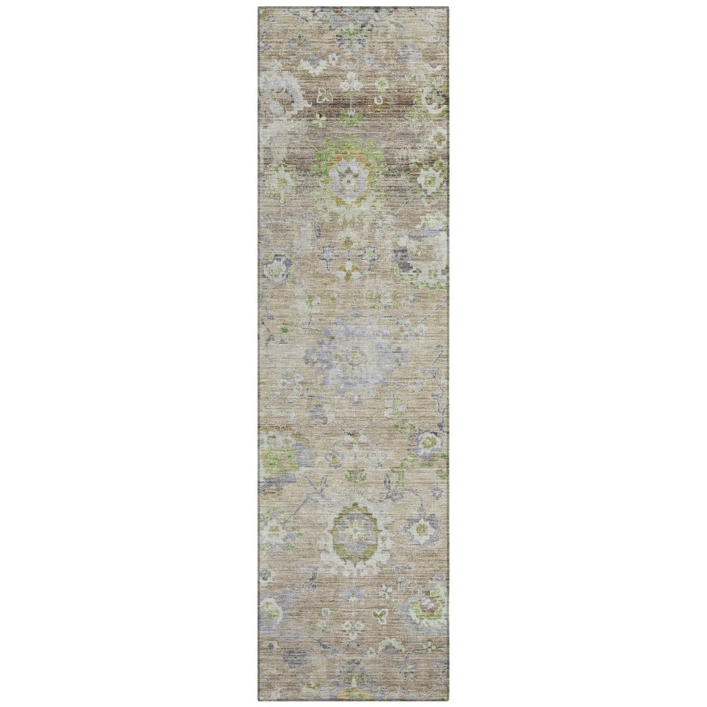 LOOMLAN Rugs Sofia Beige Washable Indoor-Outdoor Rug