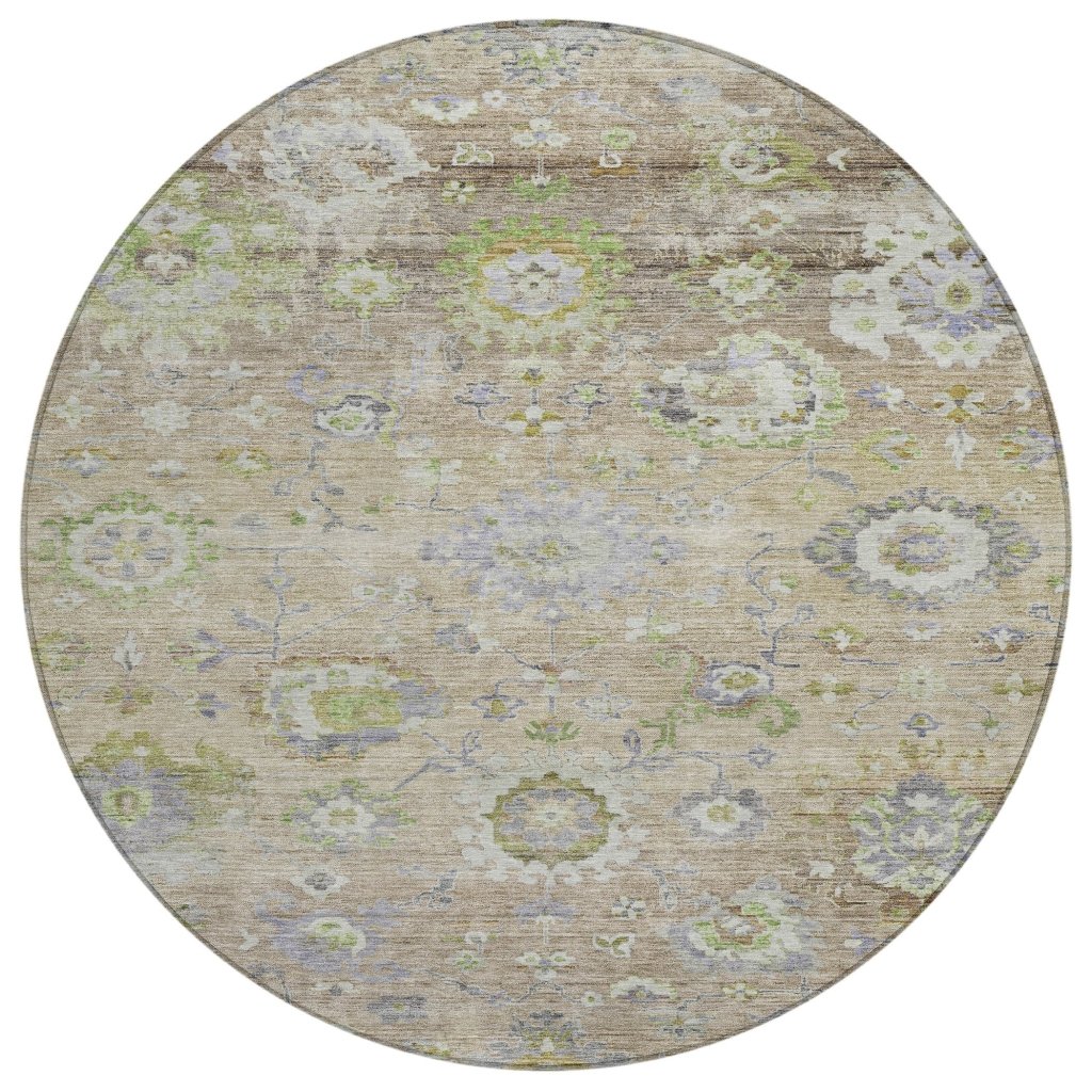 LOOMLAN Rugs Sofia Beige Washable Indoor-Outdoor Rug