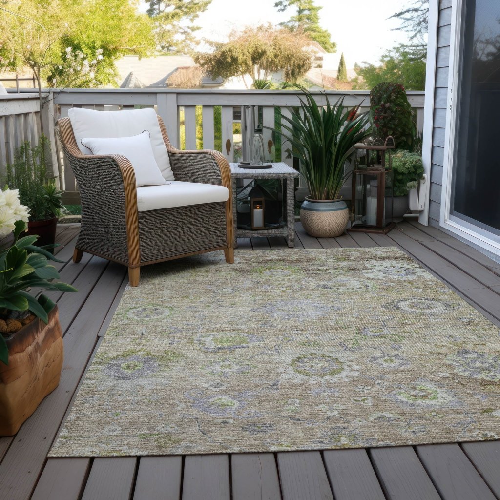 LOOMLAN Rugs Sofia Beige Washable Indoor-Outdoor Rug