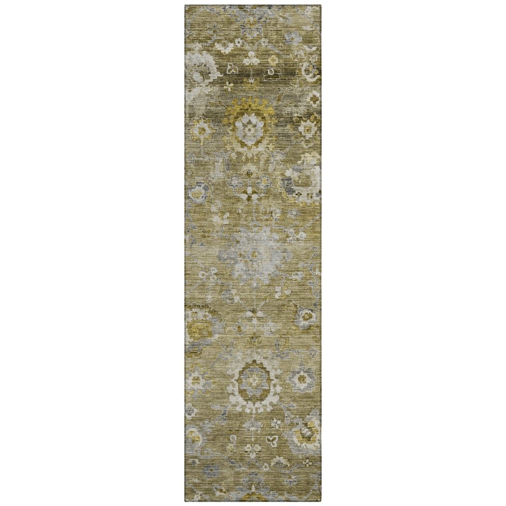 LOOMLAN Rugs Sofia Brown Washable Indoor-Outdoor Rug