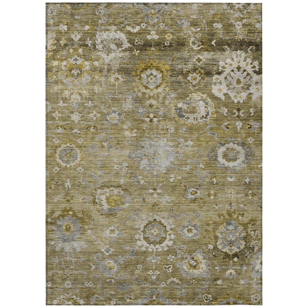 LOOMLAN Rugs Sofia Brown Washable Indoor-Outdoor Rug