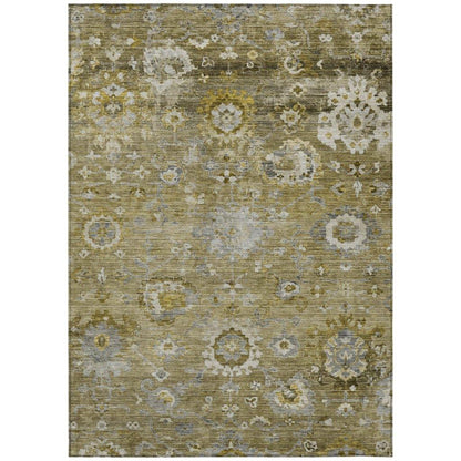 LOOMLAN Rugs Sofia Brown Washable Indoor-Outdoor Rug