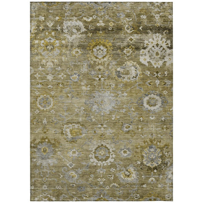 LOOMLAN Rugs Sofia Brown Washable Indoor-Outdoor Rug