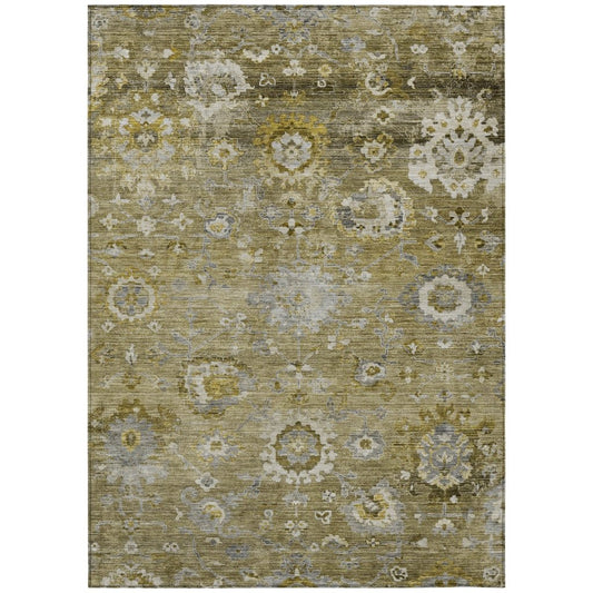 LOOMLAN Rugs Sofia Brown Washable Indoor-Outdoor Rug