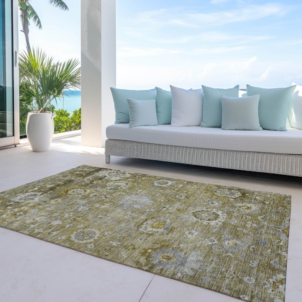 LOOMLAN Rugs Sofia Brown Washable Indoor-Outdoor Rug