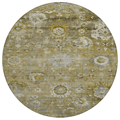 LOOMLAN Rugs Sofia Brown Washable Indoor-Outdoor Rug