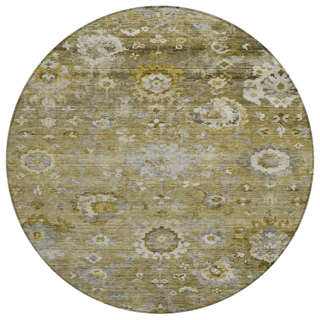 LOOMLAN Rugs Sofia Brown Washable Indoor-Outdoor Rug