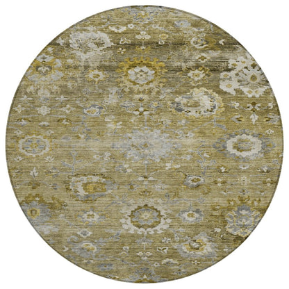 LOOMLAN Rugs Sofia Brown Washable Indoor-Outdoor Rug