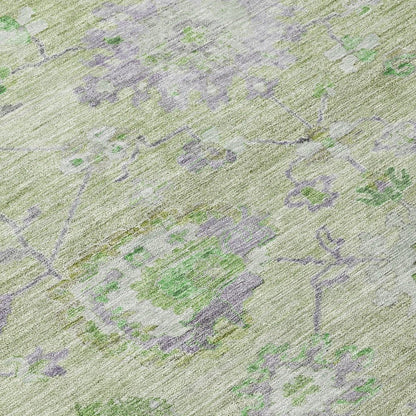 LOOMLAN Rugs Sofia Green Washable Indoor-Outdoor Rug