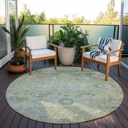 LOOMLAN Rugs Sofia Green Washable Indoor-Outdoor Rug