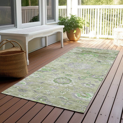 LOOMLAN Rugs Sofia Green Washable Indoor-Outdoor Rug