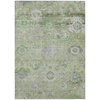 LOOMLAN Rugs Sofia Green Washable Indoor-Outdoor Rug
