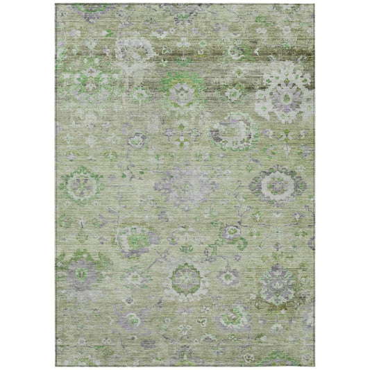 LOOMLAN Rugs Sofia Green Washable Indoor-Outdoor Rug